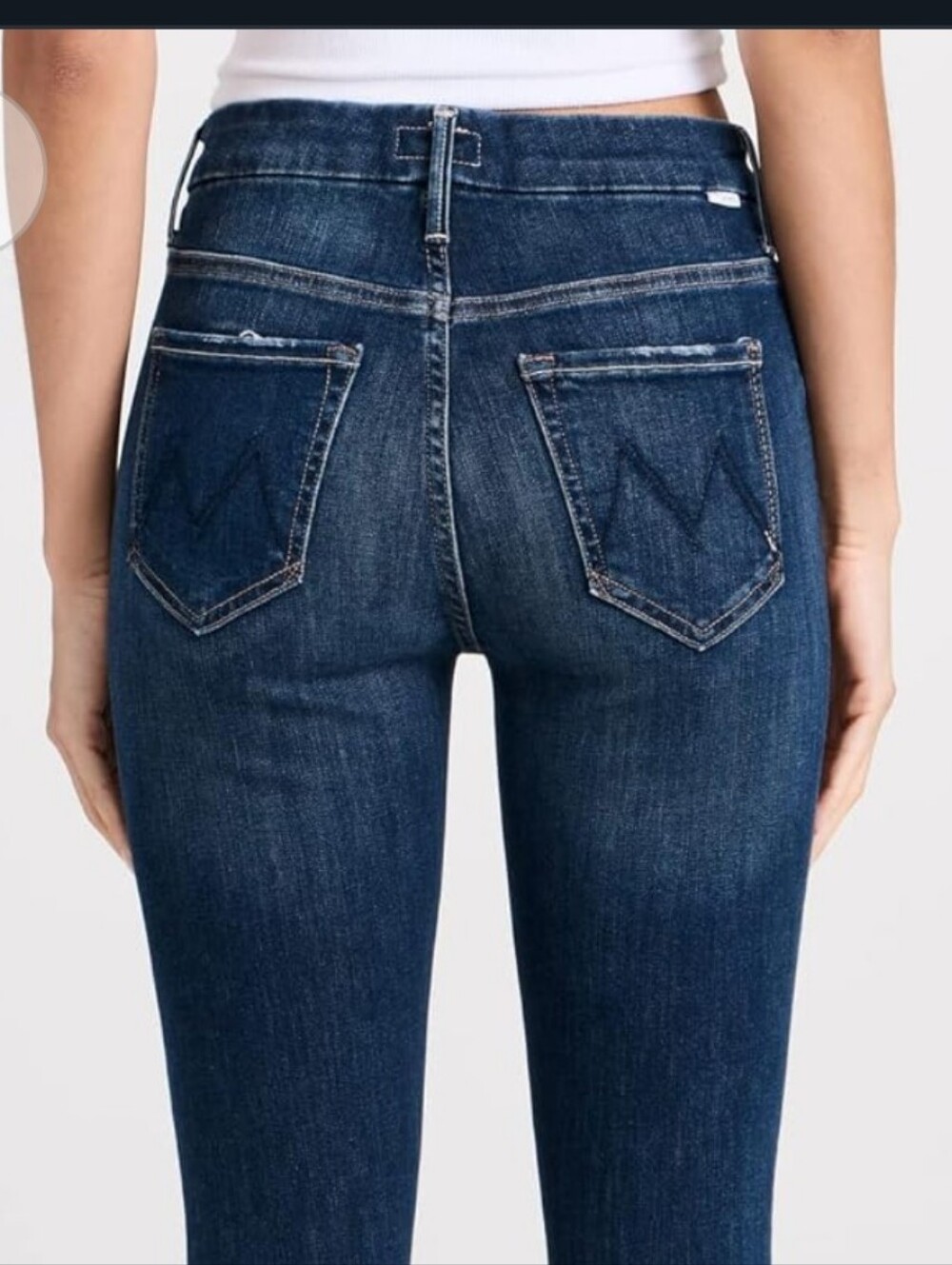 MOTHER Women’s Straight Leg Jeans in Dark Blue Wash